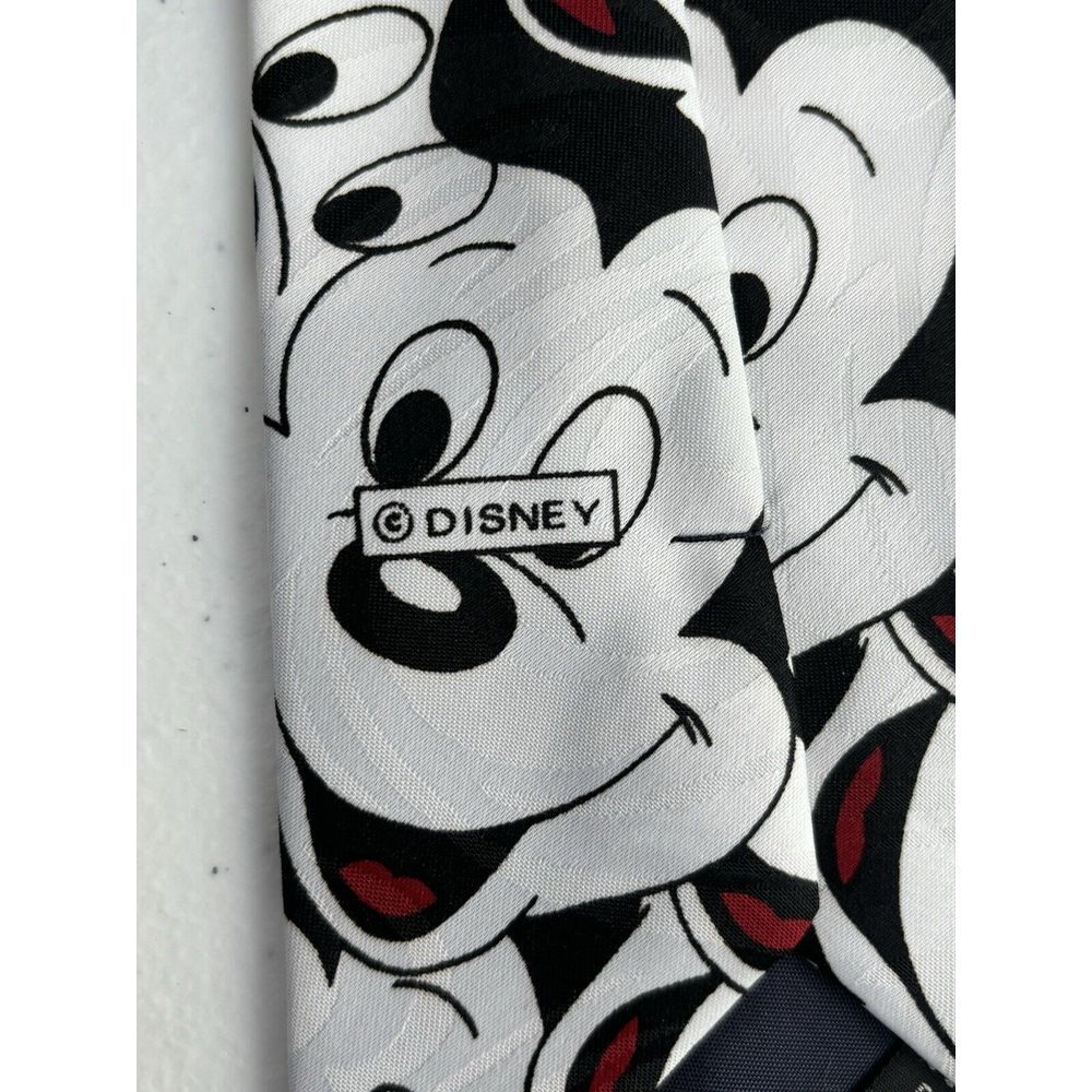Mickey Unlimited by Balancine Inc VTG Disney‎ Black and White Graphic Print Tie - Picture 6 of 9